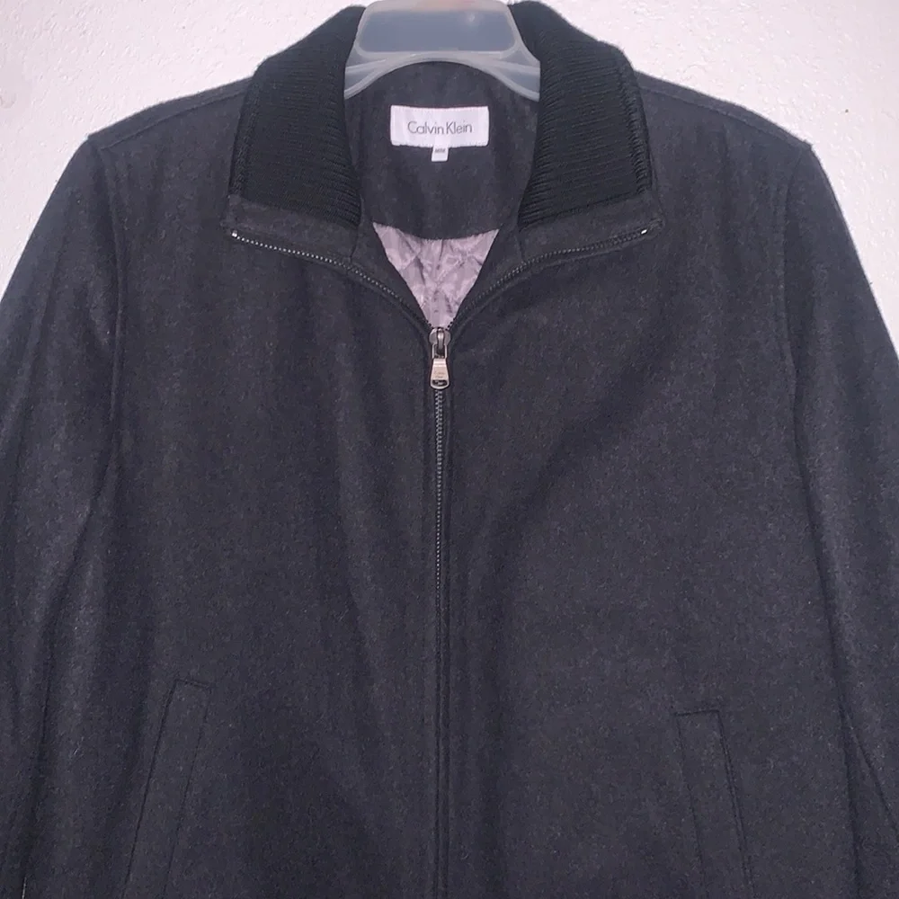 Mens Calvin Klein Wool Blend Pea Coat